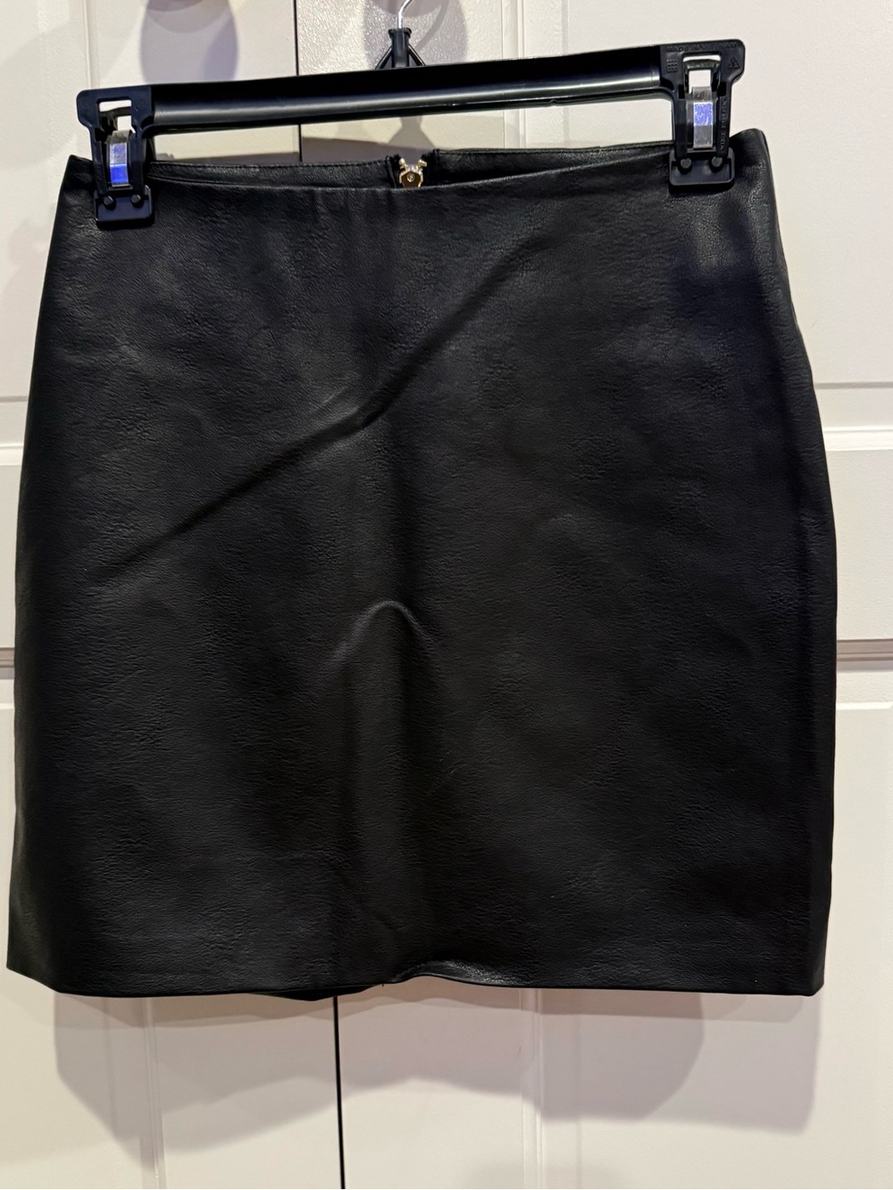 All Things Golden - Classic Black Faux Leather Mini Skirt